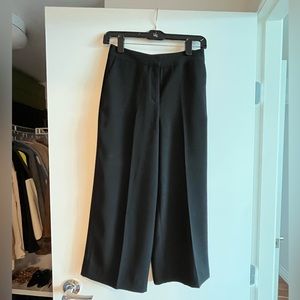 Nordstrom Black Wide Leg Cropped Trousers